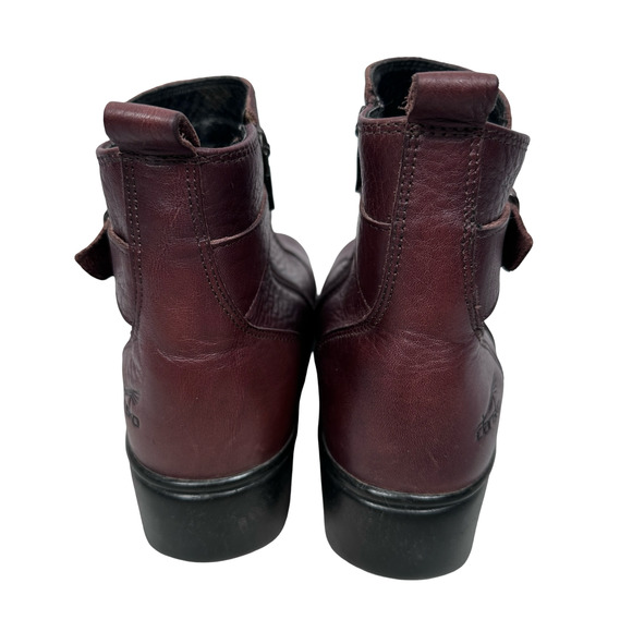 Dansko Cagney Ankle Boots Women’s 37 US 6.5 Brown Leather Side Zip Buckle Detail - Picture 4 of 8